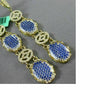 ESTATE .75CT DIAMOND & SAPPHIRE CRYSTAL 18K YELLOW GOLD OVAL LIVERBACK EARRINGS