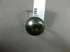 ESTATE LARGE .38CT DIAMOND 18KT WHITE GOLD TAHITIAN PEARL FLOWER SOLITARE RING