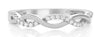 ESTATE 0.13CT DIAMOND 14KT WHITE GOLD 3D CLASSIC INFINITY ROPE LOVE RING
