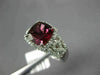 ESTATE WIDE 3.0CT DIAMOND & AAA RHODOLITE 14K ROSE GOLD INFINITY ENGAGEMENT RING