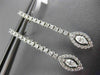 ESTATE .78CT ROUND & MARQUISE DIAMOND 18KT WHITE GOLD HALO HANGING EARRINGS VVS