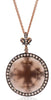 LARGE 17.67CT MOCHA DIAMOND & AAA SMOKY TOPAZ 18KT ROSE GOLD 3D FILIGREE PENDANT