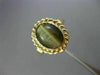 ESTATE 14KT YELLOW GOLD TIGER EYE 3D CLASSIC OVAL ROPE SOLITAIRE FUN RING #26069