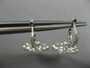 ESTATE 1.36CT DIAMOND 18KT WHITE GOLD 3D HEART INFINITY HUGGIE HANGING EARRINGS