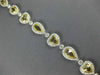 LARGE 13.95CT WHITE & FANCY YELLOW DIAMOND 18KT TWO TONE GOLD 3D TENNIS BRACELET