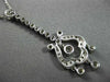 ANTIQUE LONG 1.0CT DIAMOND 14KT WHITE GOLD FLOATING CHANDELIER PENDANT #15422