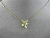 ESTATE GIA 1.57CT WHITE & FANCY YELLOW DIAMOND 18KT YELLOW GOLD FLOWER NECKLACE