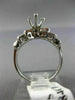 WIDE .84CT DIAMOND 14K WHITE GOLD 2 ROW MARQUISE SEMI MOUNT ENGAGEMENT RING 1540