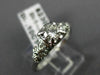 ANTIQUE .50CT OLD MINE DIAMOND 14KT WHITE GOLD FISHTAIL ENGAGEMENT RING #23339