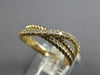 ESTATE 1.33CT DIAMOND 14KT YELLOW GOLD 3D 3 ROW CRISS CROSS INFINITY LOVE RING