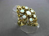 ANTIQUE EXTRA LARGE 1.40CT AAA OPAL 14KT YELLOW GOLD FILIGREE FUN RING #22962