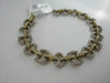 ESTATE WIDE 4.80CT DIAMOND 14KT WHITE & YELLOW GOLD FANCY MULTI SHAPE BRACELET