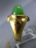 ESTATE 9.10CT DIAMOND & AAA CABOCHON JADE 18K 2 TONE GOLD OVAL & ROUND FUN RING