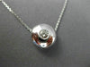 ESTATE .15CT ROUND CUT DIAMOND 14KT WHITE GOLD 3D ROUND SOLITAIRE PENDANT#19649