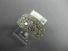 WIDE 1.50CT DIAMOND 14KT WHITE GOLD 3D MILGRAIN SEMI ETERNITY ANNIVERSARY RING
