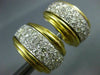 ESTATE LARGE 2.70CT DIAMOND 14K WHITE & YELLOW GOLD CLIP ON EARRINGS E VVS #635