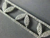 ESTATE WIDE 1.60CT ROUND DIAMOND 14KT WHITE GOLD 3D MULTI LEAF TENNIS BRACELET