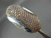 ESTATE EXTRA LARGE 3.23CT PINK DIAMOND 18K WHITE & ROSE GOLD OVAL SHAPE FUN RING