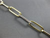 ESTATE 1.54CT DIAMOND 14KT 2 TONE GOLD 3D OVAL LINK BY THE YARD TENNIS BRACELET