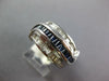 LARGE 1.79CT DIAMOND & AAA SAPPHIRE 14KT WHITE GOLD MULTI ROW ANNIVERSARY RING
