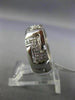 ESTATE WIDE .40CT DIAMOND 14KT WHITE GOLD 3D ZIG ZAG ETERNITY ANNIVERSARY RING