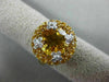 4.42CT DIAMOND & AAA EXTRA FACET CITRINE 14KT YELLOW GOLD FLOWER BUTTERFLY RING