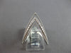 LARGE .26CT DIAMOND 14KT WHITE GOLD 3D 3 ROW CLASSIC V SHAPE TRIANGULAR FUN RING