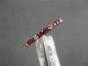 .39CT DIAMOND & AAA RUBY 14KT ROSE GOLD ROUND 2MM SEMI ETERNITY ANNIVERSARY RING