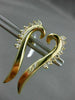 ESTATE .32CT DIAMOND 14KT YELLOW GOLD 3D CLASSIC SEA HORSE STUD EARRINGS #16772