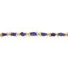 EXTRA LARGE 40.03CT AAA TANZANITE 18K YELLOW GOLD MULTI SHAPE LOVE KNOT BRACELET