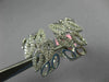 ESTATE WIDE .48CT DIAMOND 18KT WHITE GOLD MULTI LEAF UMBRELLA CLIP ON EARRINGS