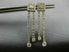 ESTATE 1.60CT DIAMOND 14KT WHITE GOLD 3D CLASSIC SQUARE HANGING EARRINGS #1676