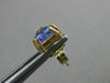 ESTATE .78CT AAA TANZANITE 14KT YELLOW GOLD 3D TRILLION STUD EARRINGS #25458