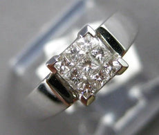 .25CT DIAMOND 14KT WHITE GOLD 3D PRINCESS INVISIBLE SOLITAIRE ENGAGEMENT RING