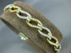 ESTATE WIDE 2.80CT DIAMOND 18K 2 TONE GOLD 3D CLASSIC MULTI WAVE TENNIS BRACELET
