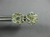 ESTATE 1.10CT DIAMOND 14KT YELLOW GOLD 3D CLASSIC CLUSTER FLOWER STUD EARRINGS