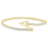 ESTATE 4.0CT DIAMOND 14KT YELLOW GOLD 3D CLASSIC ROUND TENNIS BRACELET