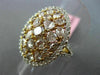 ESTATE LARGE 4.61CT WHITE & PINK DIAMOND 18K ROSE GOLD 3D HALO OVAL CLUSTER RING