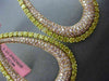 LARGE 5.25CT PINK & FANCY YELLOW DIAMOND 18K YELLOW & ROSE GOLD HANGING EARRINGS