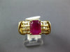 2.03CT DIAMOND & AAA RUBY 14KT YELLOW GOLD 3D MULTI ROW CLASSIC ENGAGEMENT RING