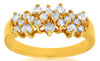 WIDE .70CT DIAMOND 14KT YELLOW GOLD CLASSIC MULTI ROW PRONG SET ANNIVERSARY RING