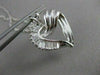 ESTATE .75CTW DIAMOND 14K WHITE GOLD OPEN FANCY HEART PENDANT CHAIN FG VVS #9821
