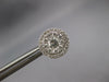 LARGE .85CT DIAMOND 14KT WHITE GOLD FLOWER INTERCHANGEABLE JACKET STUD EARRINGS