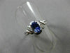 ESTATE WIDE .77CT DIAMOND & AAA TANZANITE 14KT WHITE GOLD ENGAGEMENT RING #15106