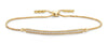 .59CT DIAMOND 18KT YELLOW GOLD 3D BAR FILIGREE MILGRAIN ADJUSTABLE FUN BRACELET