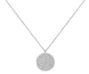 ESTATE 0.41CT DIAMOND 14KT WHITE GOLD 3D CLASSIC ROUND CLUSTER FLOATING PENDANT