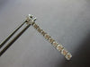 ESTATE LARGE 2.10CT DIAMOND 14KT WHITE GOLD ROUND JOURNEY FLEXIBLE BAR HANGING EARRINGS