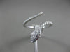ESTATE .27CT DIAMOND & AAA RUBY 18KT WHITE GOLD 3D CRISS CROSS SNAKE FUN RING