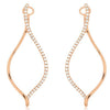 ESTATE .56CT DIAMOND 14KT ROSE GOLD CLASSIC OPEN TEAR DROP FUN HANGING EARRINGS