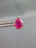 ESTATE LARGE 1.26CT AAA RUBY 14KT WHITE GOLD 3D PEAR SHAPE CLASSIC STUD EARRINGS